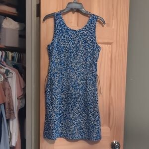 Title Nine Abstract Blue and White Mini Dress